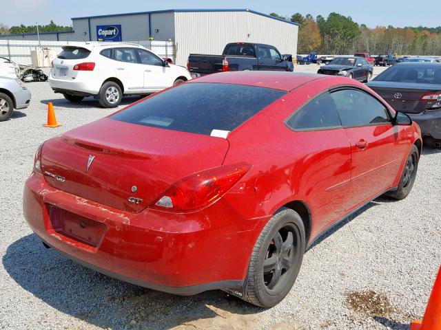 1G2ZH158164190546 - 2006 PONTIAC G6 GT RED photo 4