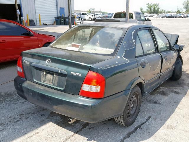 JM1BJ225831136191 - 2003 MAZDA PROTEGE DX GREEN photo 4