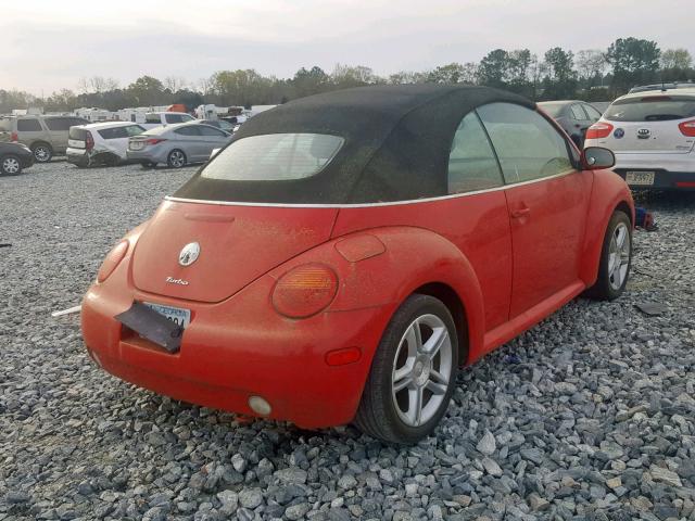 3VWCD21Y64M305357 - 2004 VOLKSWAGEN NEW BEETLE წითელი ფოტო 4