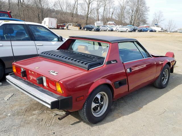 128AS10118873 - 1979 FIAT X 1/9 RED photo 4