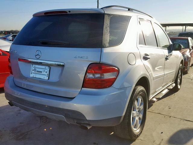 4JGBB86E27A156772 - 2007 MERCEDES-BENZ ML 350 SILVER photo 4