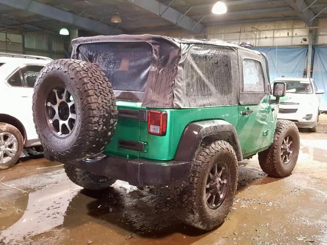 1J8FA24167L192256 - 2007 JEEP WRANGLER X GREEN photo 4