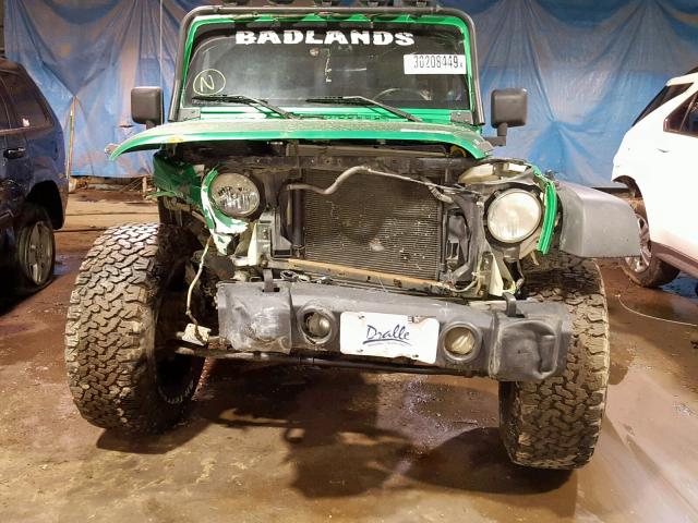 1J8FA24167L192256 - 2007 JEEP WRANGLER X GREEN photo 9