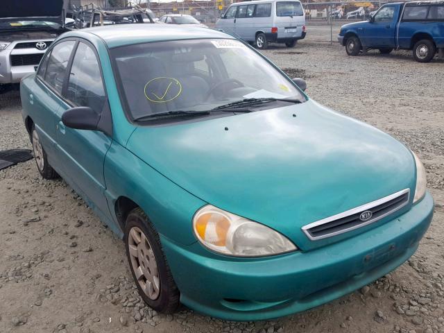 KNADC123X26137479 - 2002 KIA RIO TEAL photo 1