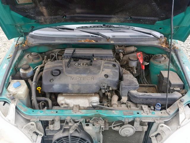 KNADC123X26137479 - 2002 KIA RIO TEAL photo 7