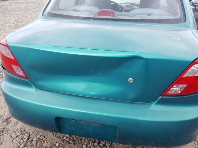 KNADC123X26137479 - 2002 KIA RIO TEAL photo 9