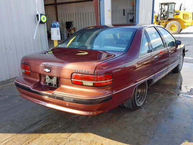 1G1BL53E8MW157226 - 1991 CHEVROLET CAPRICE MAROON photo 4