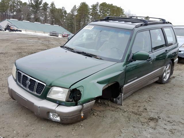 JF1SF65502G722616 - 2002 SUBARU FORESTER S GREEN photo 2