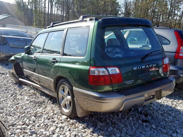 JF1SF65502G722616 - 2002 SUBARU FORESTER S GREEN photo 3