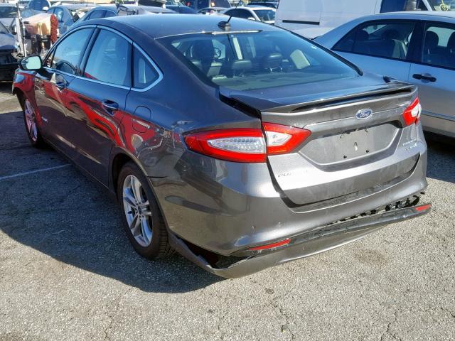 3FA6P0RU1GR144698 - 2016 FORD FUSION TIT GRAY photo 3