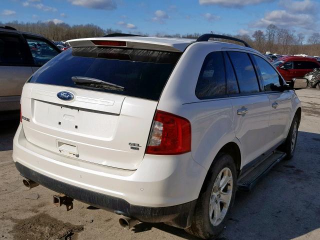 2FMDK4JC5BBA80355 - 2011 FORD EDGE SEL WHITE photo 4