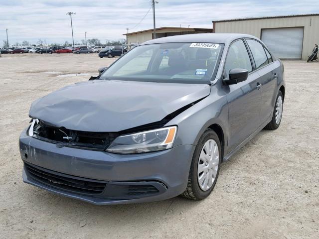 3VW1K7AJ1CM334714 - 2012 VOLKSWAGEN JETTA BASE GRAY photo 2