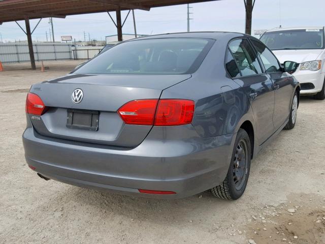 3VW1K7AJ1CM334714 - 2012 VOLKSWAGEN JETTA BASE GRAY photo 4