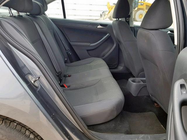 3VW1K7AJ1CM334714 - 2012 VOLKSWAGEN JETTA BASE GRAY photo 6
