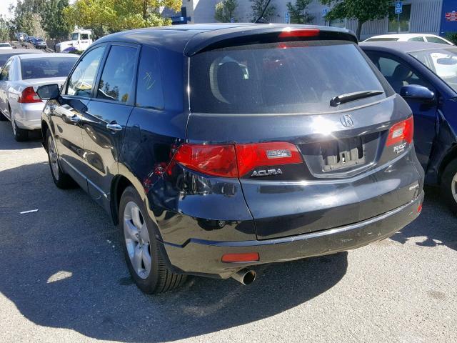 5J8TB18238A010645 - 2008 ACURA RDX BLACK photo 3