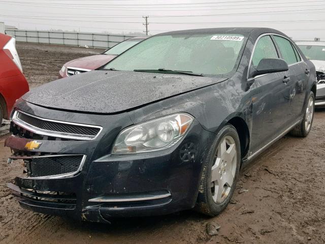 1G1ZJ57749F178887 - 2009 CHEVROLET MALIBU 2LT BLACK photo 2