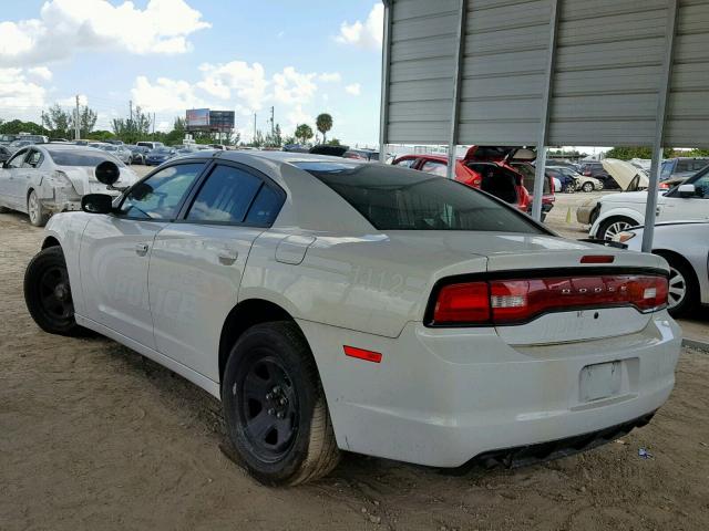 2C3CDXAG9EH187395 - 2014 DODGE CHARGER PO WHITE photo 3