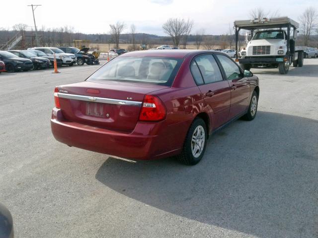1G1ZS58F77F182562 - 2007 CHEVROLET MALIBU LS MAROON photo 4