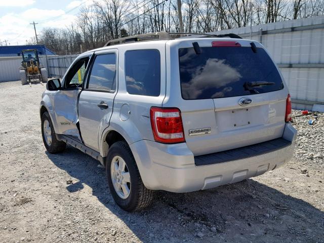 1FMCU03ZX8KE48026 - 2008 FORD ESCAPE XLT SILVER photo 3