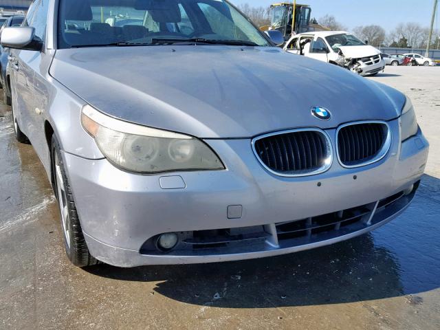 WBANA53585B864911 - 2005 BMW 525 I GRAY photo 9