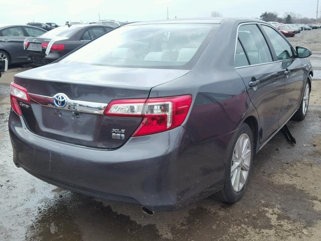 4T1BD1FK7CU030794 - 2012 TOYOTA CAMRY HYBR CHARCOAL photo 4