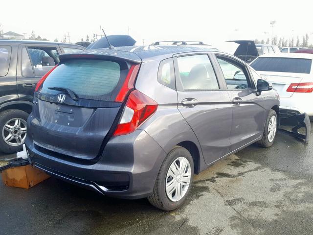 3HGGK5H44KM716141 - 2019 HONDA FIT LX GRAY photo 4