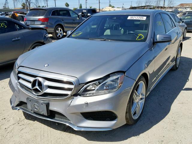 WDDHF5KB0EA892058 - 2014 MERCEDES-BENZ E 350 GRAY photo 2