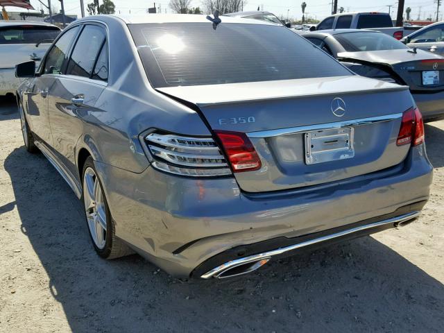 WDDHF5KB0EA892058 - 2014 MERCEDES-BENZ E 350 GRAY photo 3