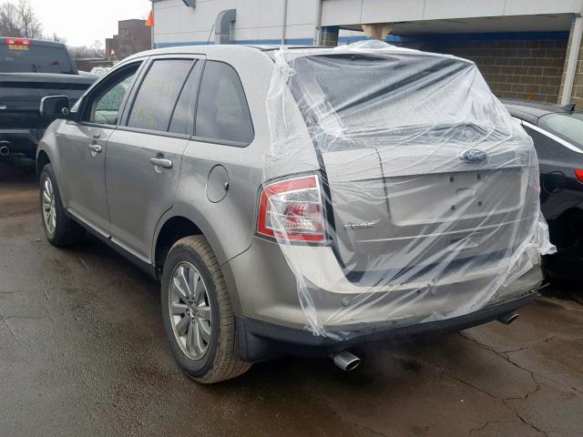 2FMDK48C18BA57864 - 2008 FORD EDGE SEL SILVER photo 3