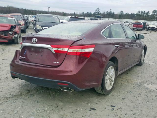 4T1BK1EB8EU099827 - 2014 TOYOTA AVALON BAS BURGUNDY photo 4