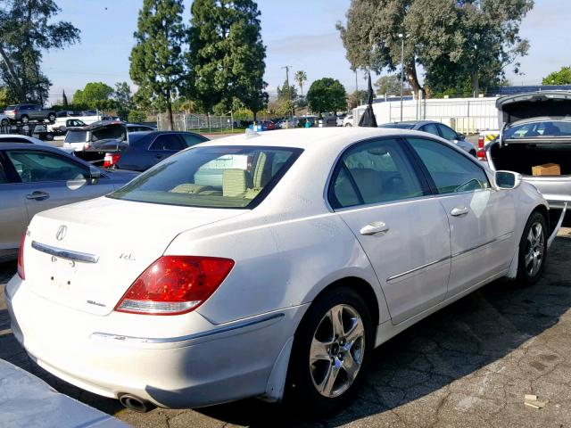 JH4KB16565C021533 - 2005 ACURA RL WHITE photo 4