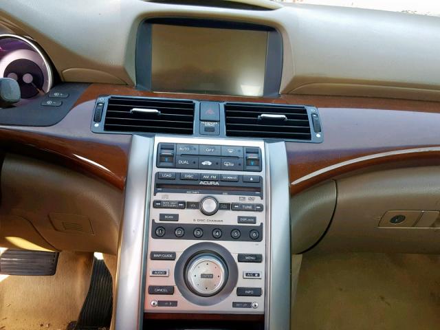 JH4KB16565C021533 - 2005 ACURA RL WHITE photo 9