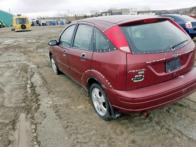 1FAFP37N67W120083 - 2007 FORD FOCUS ZX5 BURGUNDY photo 3