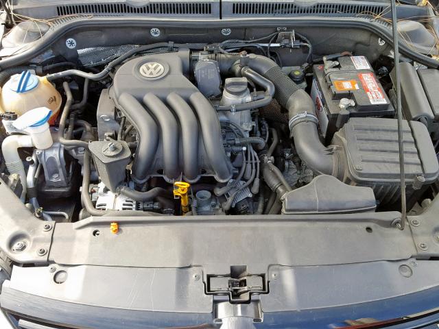 3VW2K7AJXCM351189 - 2012 VOLKSWAGEN JETTA BASE BLACK photo 7