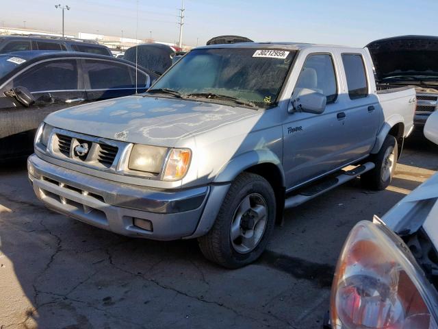 1N6ED27Y5YC331309 - 2000 NISSAN FRONTIER C GRAY photo 2