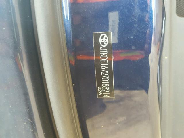 JTKDE167270188214 - 2007 TOYOTA SCION TC შავი ფოტო 10