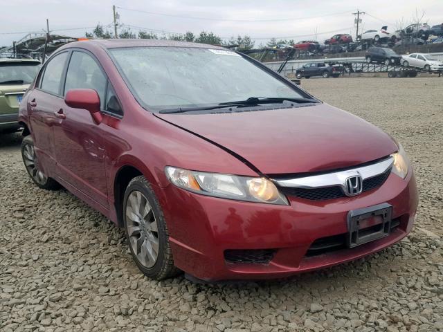 19XFA1F91AE062129 - 2010 HONDA CIVIC EXL RED photo 1