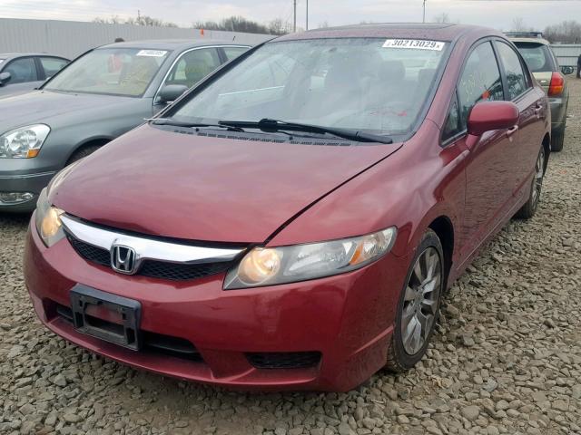 19XFA1F91AE062129 - 2010 HONDA CIVIC EXL RED photo 2