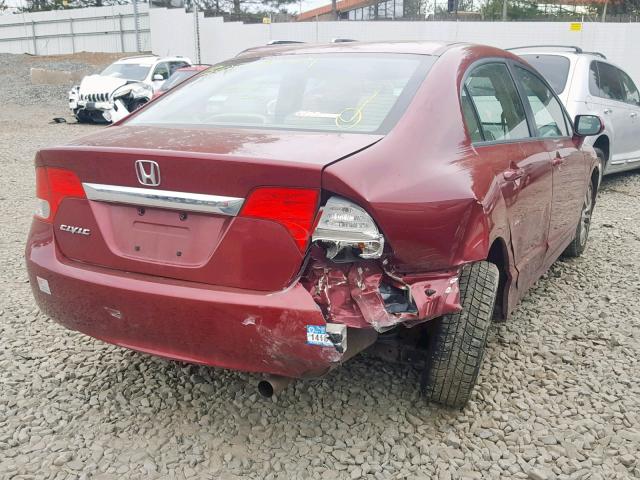 19XFA1F91AE062129 - 2010 HONDA CIVIC EXL RED photo 4