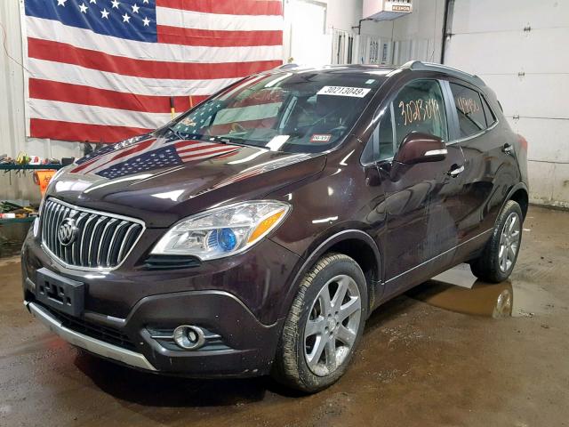 KL4CJFSB8EB623657 - 2014 BUICK ENCORE CON BROWN photo 2