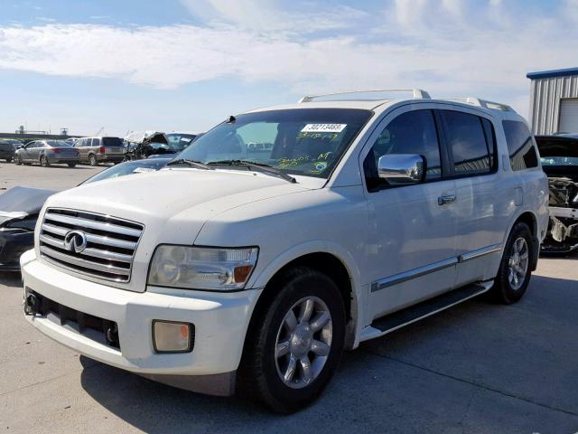 5N3AA08A15N806666 - 2005 INFINITI QX56 WHITE photo 2