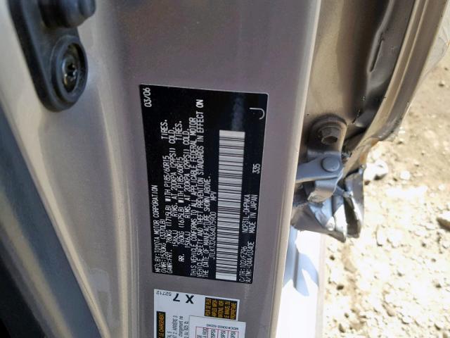 JTLKT324364075900 - 2006 TOYOTA SCION XB 灰色 照片 10