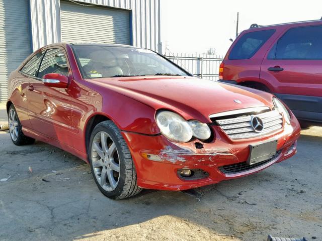 WDBRN40J05A735456 - 2005 MERCEDES-BENZ C 230K SPO RED photo 1