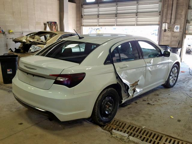 1C3CCBAB1DN641106 - 2013 CHRYSLER 200 LX WHITE photo 4