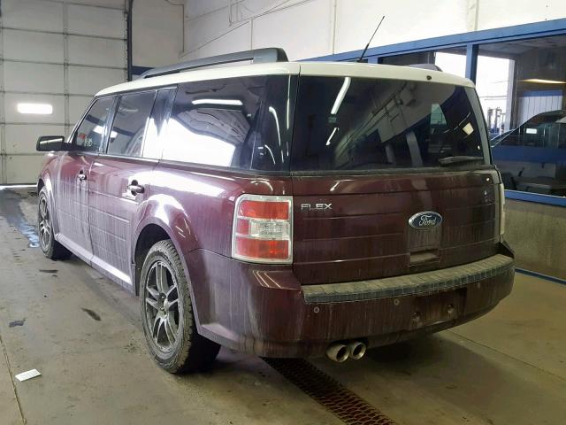 2FMGK5BC3ABA25726 - 2010 FORD FLEX SE BURGUNDY photo 3