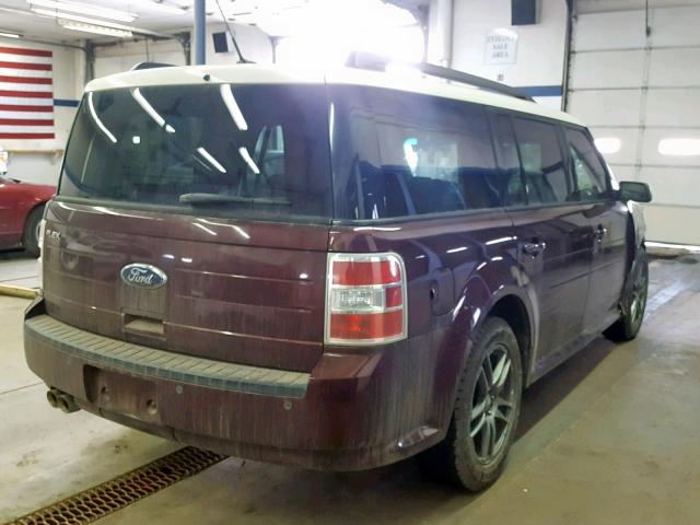 2FMGK5BC3ABA25726 - 2010 FORD FLEX SE BURGUNDY photo 4