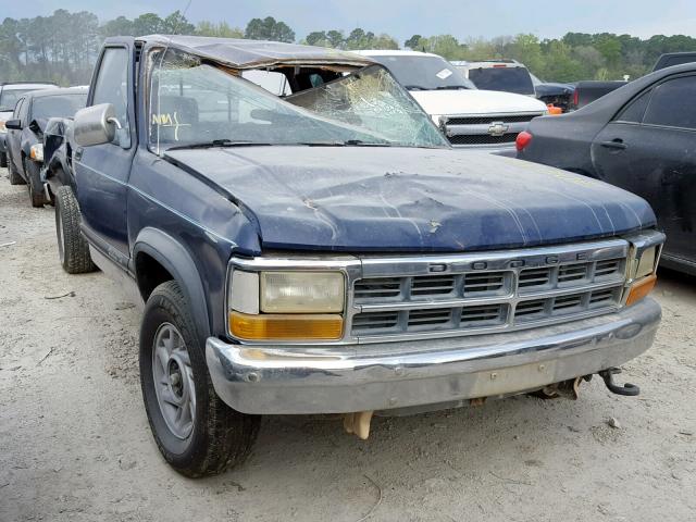 1B7GL23Y8PS176988 - 1993 DODGE DAKOTA BLUE photo 1