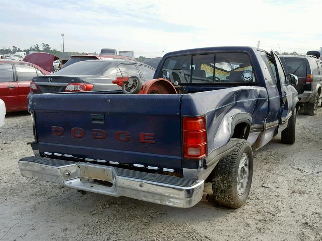 1B7GL23Y8PS176988 - 1993 DODGE DAKOTA BLUE photo 4