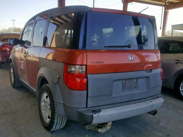 5J6YH28563L020547 - 2003 HONDA ELEMENT EX ORANGE photo 3