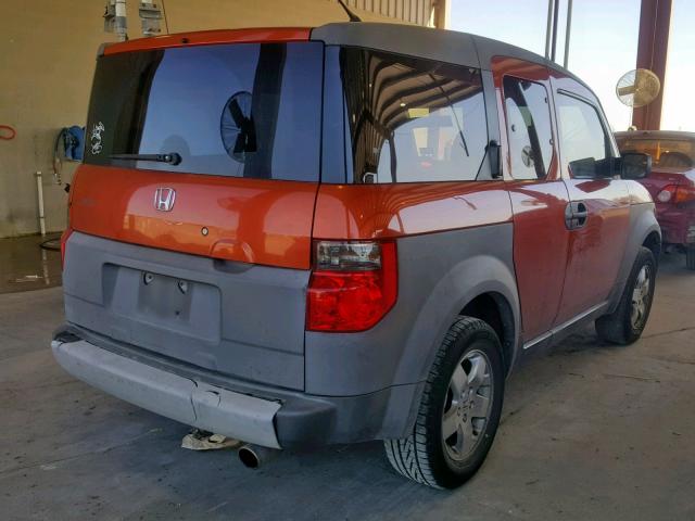 5J6YH28563L020547 - 2003 HONDA ELEMENT EX ORANGE photo 4